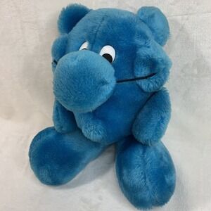 1989 Kodak Kolorkins CLICK Plush Stuffed Animal Toy Blue Colorkin Vintage